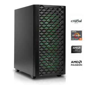 PC GAMER | ProBlock NeonPulse Essential 0106 AMD Ryzen 5 5500 6x3.60GHz | 16Go DDR4 | RX 6400 4Go | 500Go M.2 SSD
